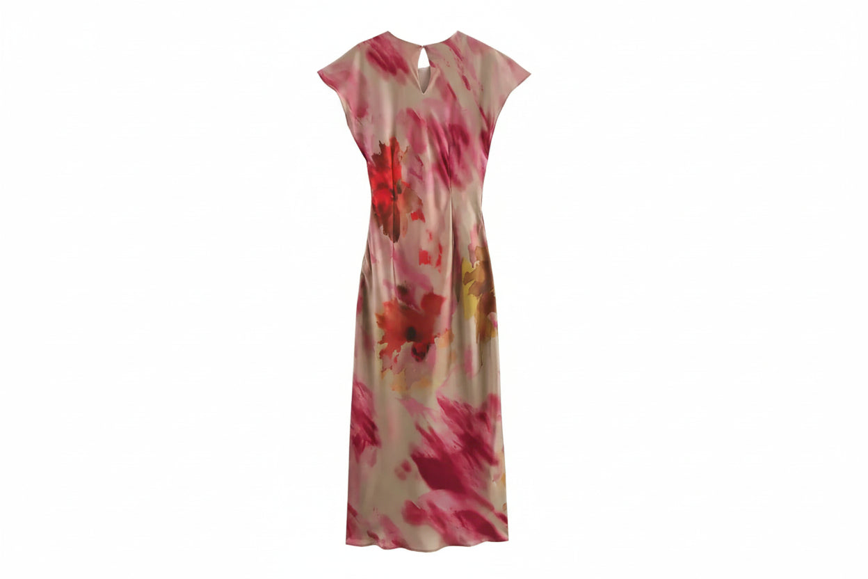 Vestido "Satin-Luxe": Midi Dress de Textura Satinada