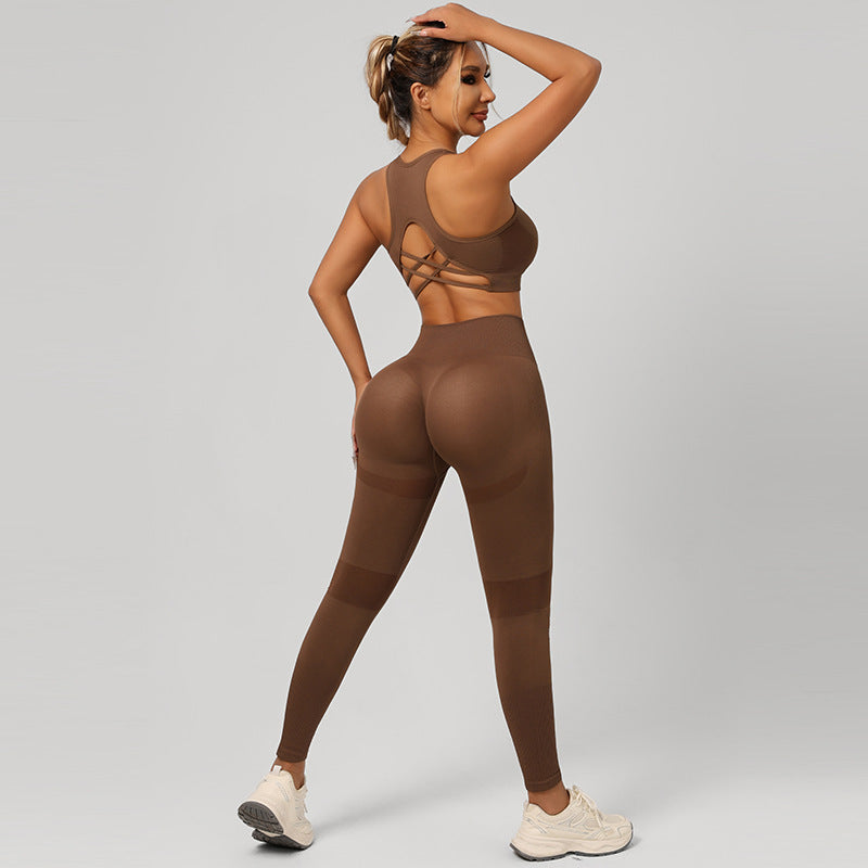 Conjunto de Yoga: Leggings con Soporte Lumbar y Secado Rápido