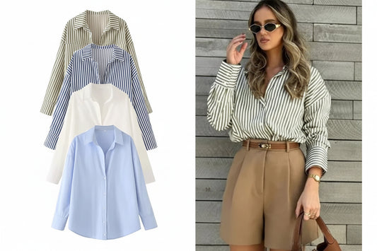 Camisa "Linear-Oversize": Essential