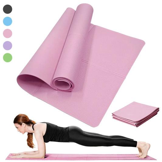 Tapete de Yoga y Pilates Antiderrapante – 3/4/6 mm de Grosor