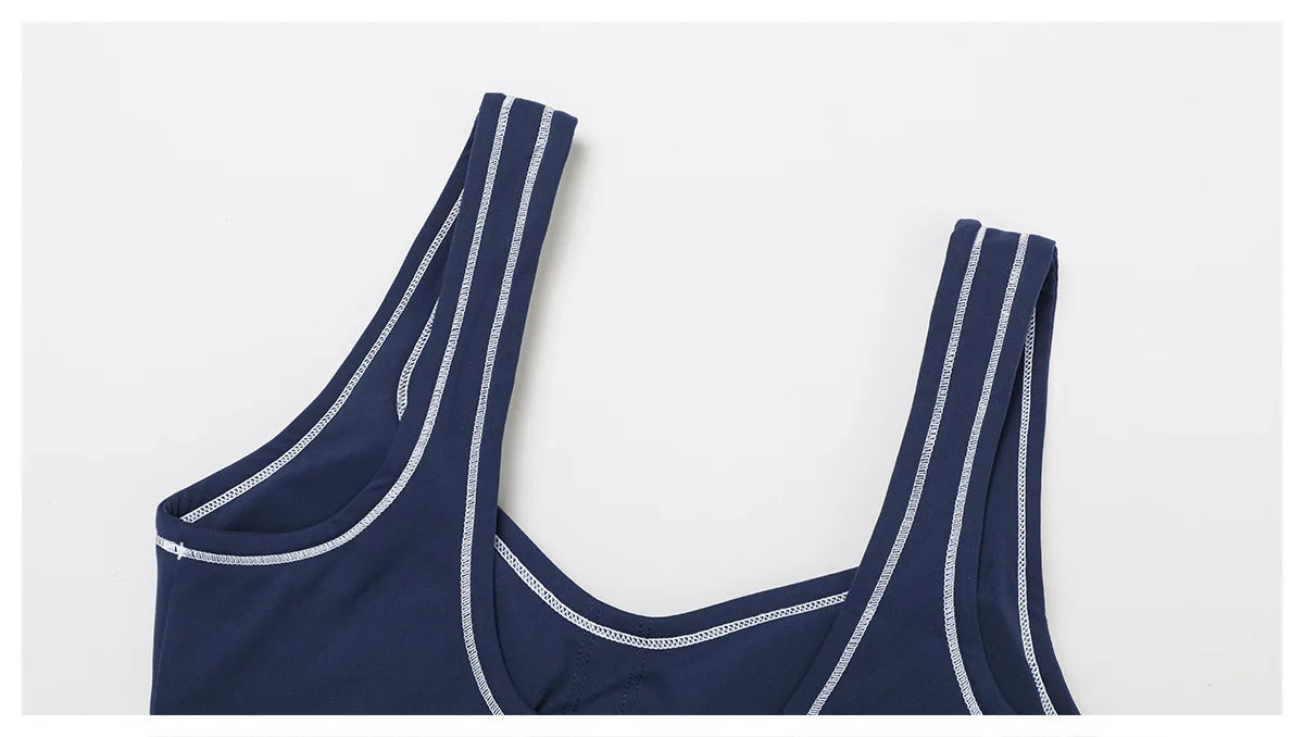 Top Deportivo "N-Sport": Alto Soporte con Diseño Contrast Color, Espalda Abierta en U y Efecto Push-Up - Ideal para Yoga y Pilates