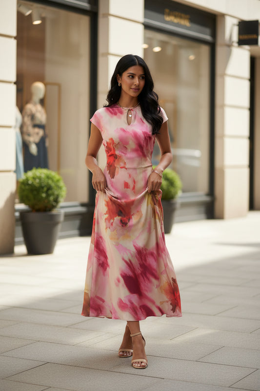 Vestido "Satin-Luxe": Midi Dress de Textura Satinada