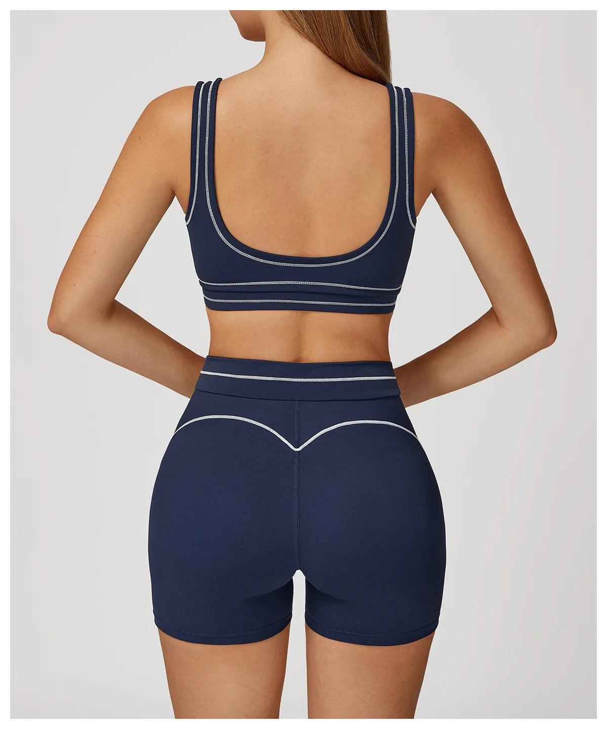 Top Deportivo "N-Sport": Alto Soporte con Diseño Contrast Color, Espalda Abierta en U y Efecto Push-Up - Ideal para Yoga y Pilates