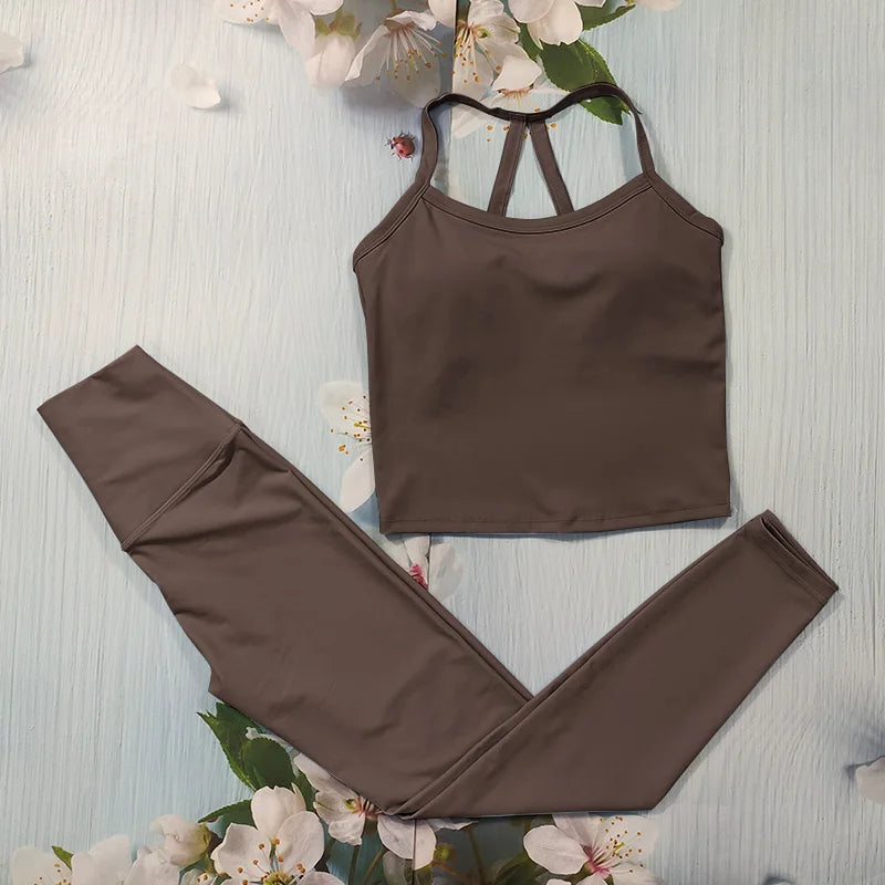 Set Deportivo Nude Feel para Mujer – Outfit Completo Fitness & Yoga