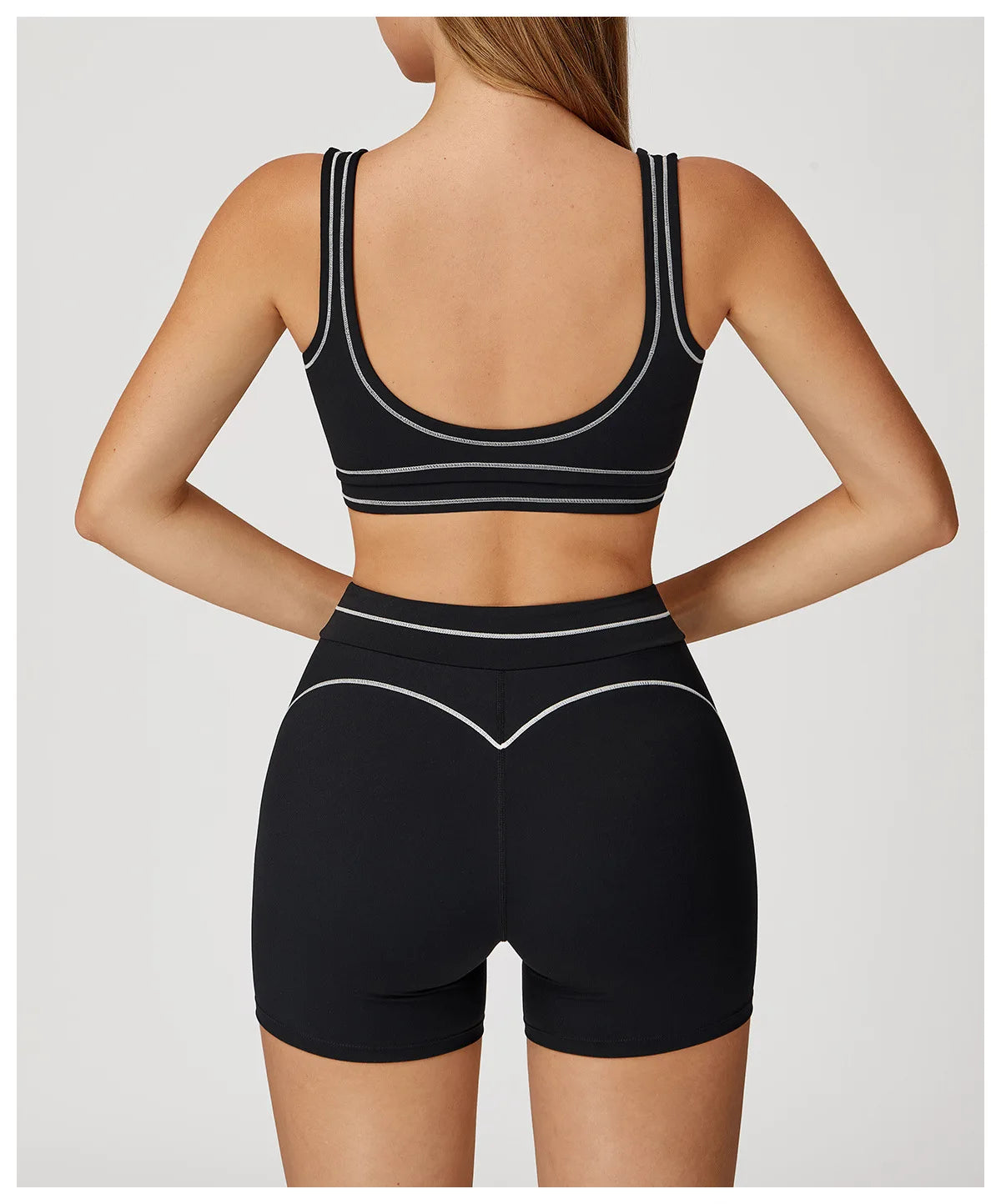 Top Deportivo "N-Sport": Alto Soporte con Diseño Contrast Color, Espalda Abierta en U y Efecto Push-Up - Ideal para Yoga y Pilates