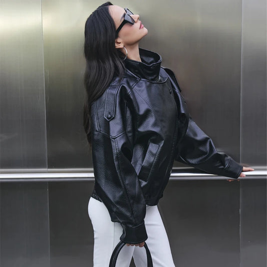 Chaqueta Bomber "Urban-Leather" Oversize