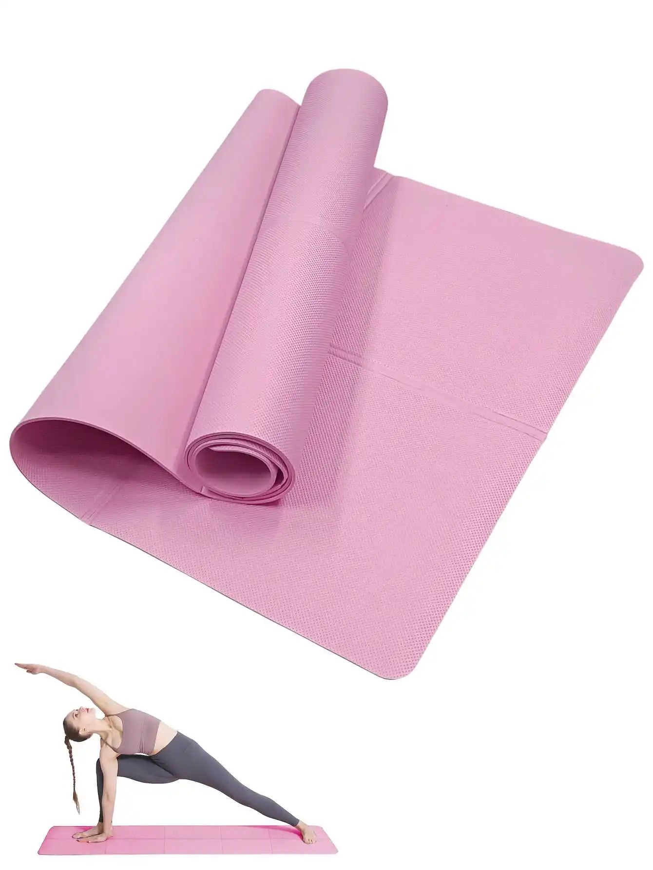Tapete de Yoga y Pilates Antiderrapante – 3/4/6 mm de Grosor