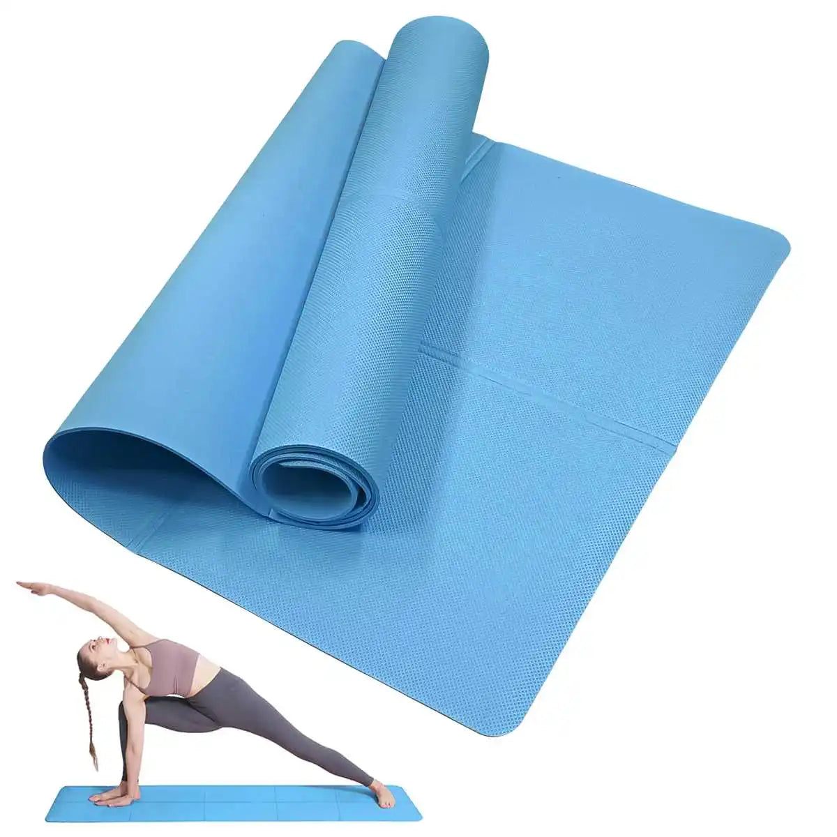 Tapete de Yoga y Pilates Antiderrapante – 3/4/6 mm de Grosor