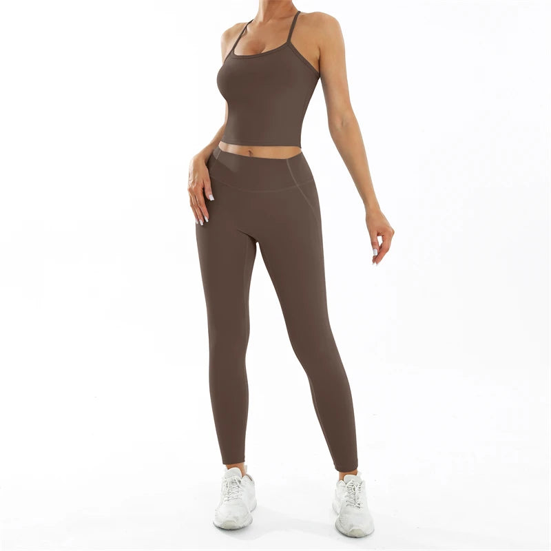 Set Deportivo Nude Feel para Mujer – Outfit Completo Fitness & Yoga