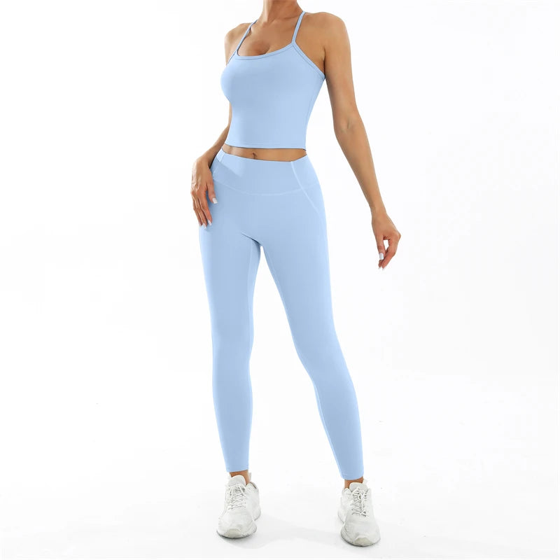 Set Deportivo Nude Feel para Mujer – Outfit Completo Fitness & Yoga
