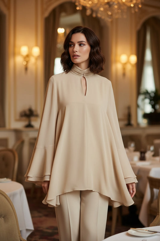 Camisa "Aura Asym": Blusa Asimétrica Oversize