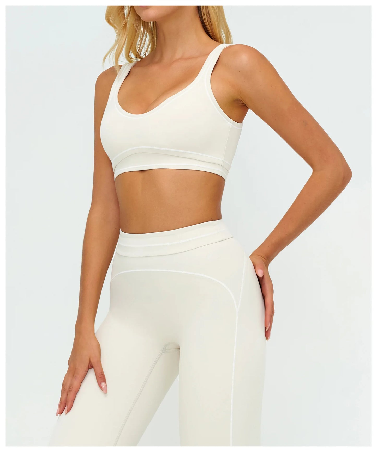 Top Deportivo "N-Sport": Alto Soporte con Diseño Contrast Color, Espalda Abierta en U y Efecto Push-Up - Ideal para Yoga y Pilates