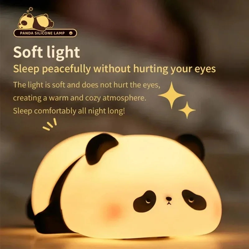 Lámpara "Pure-Glow": Iluminación Ambiental de Silicona, Panda
