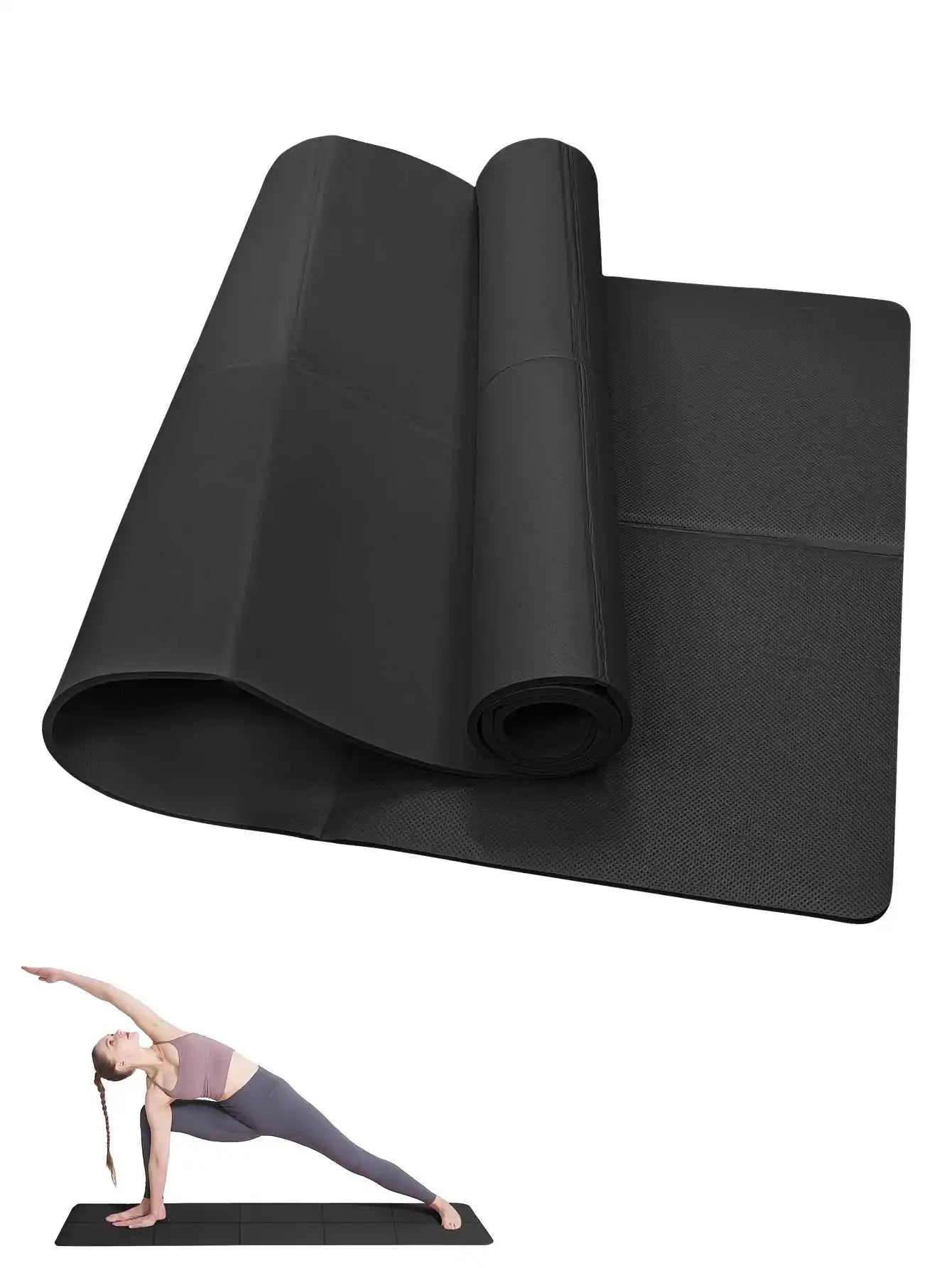 Tapete de Yoga y Pilates Antiderrapante – 3/4/6 mm de Grosor