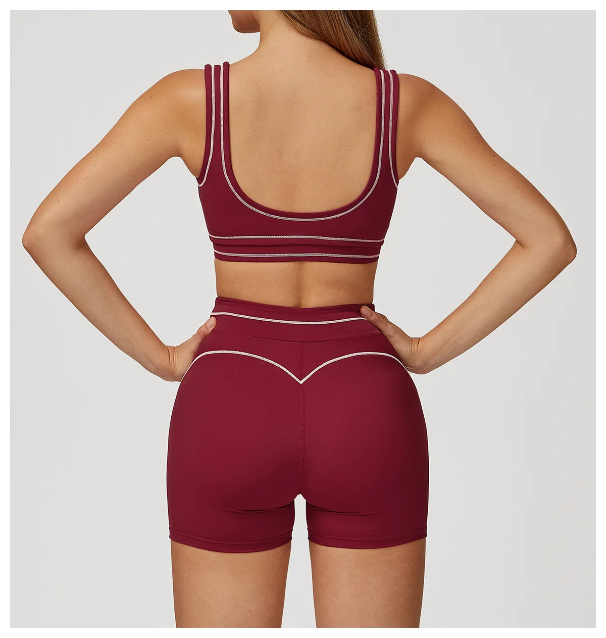 Top Deportivo "N-Sport": Alto Soporte con Diseño Contrast Color, Espalda Abierta en U y Efecto Push-Up - Ideal para Yoga y Pilates