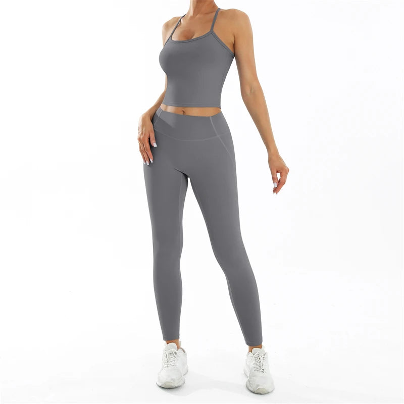 Set Deportivo Nude Feel para Mujer – Outfit Completo Fitness & Yoga