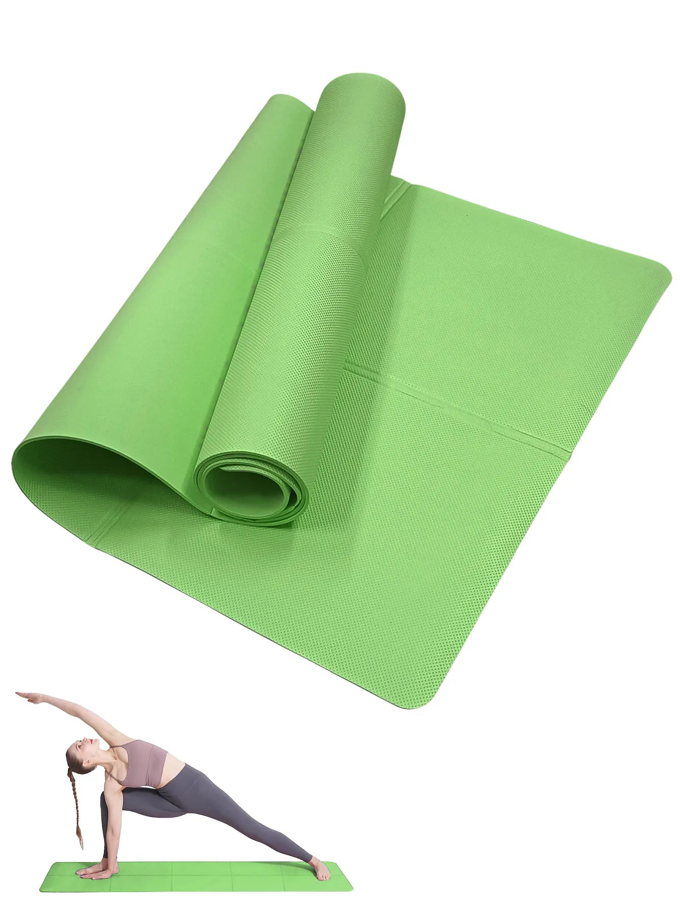 Tapete de Yoga y Pilates Antiderrapante – 3/4/6 mm de Grosor