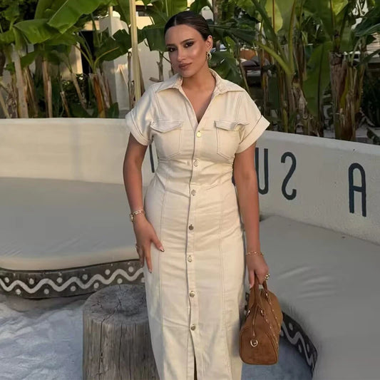 Vestido Midi "Denim Luxe"