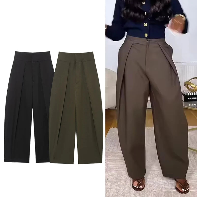 Pantalón "Breeze-Flow": Wide-Leg de Tiro Alto