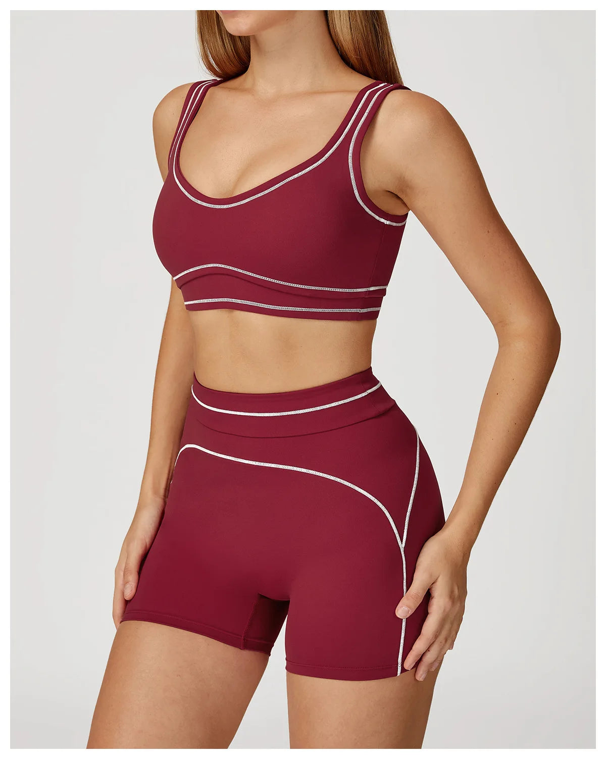 Top Deportivo "N-Sport": Alto Soporte con Diseño Contrast Color, Espalda Abierta en U y Efecto Push-Up - Ideal para Yoga y Pilates