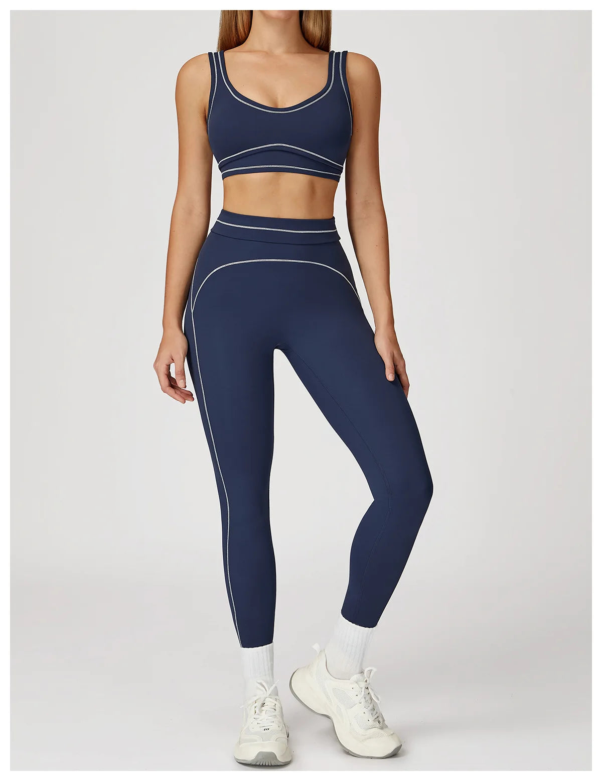 Top Deportivo "N-Sport": Alto Soporte con Diseño Contrast Color, Espalda Abierta en U y Efecto Push-Up - Ideal para Yoga y Pilates