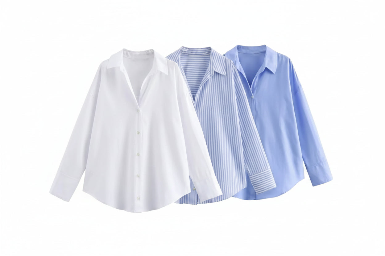 Camisa "Oxford Essential": Blusa de Algodón Premium