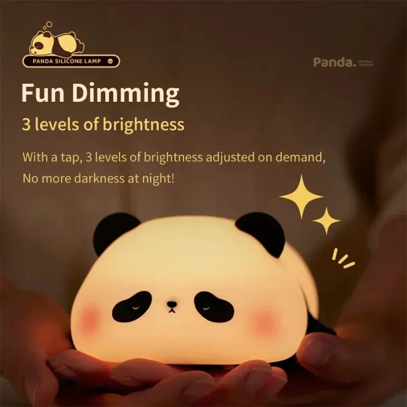 Lámpara "Pure-Glow": Iluminación Ambiental de Silicona, Panda