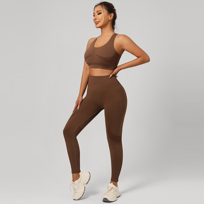 Conjunto de Yoga: Leggings con Soporte Lumbar y Secado Rápido